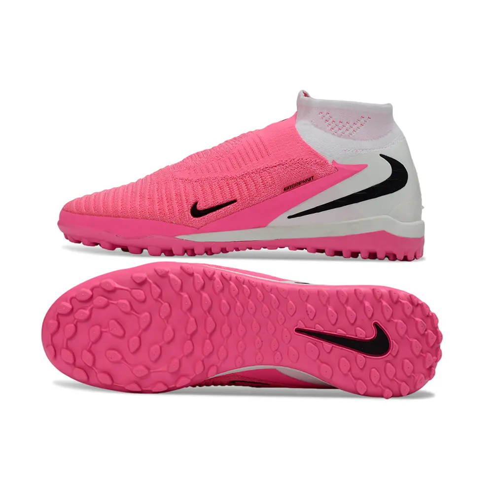 Chuteira Society Nike Phantom GX 6 DF Elite TF Branco e Rosa