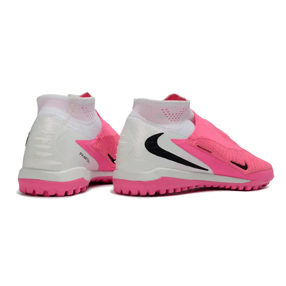 Chuteira Society Nike Phantom GX 6 DF Elite TF Branco e Rosa