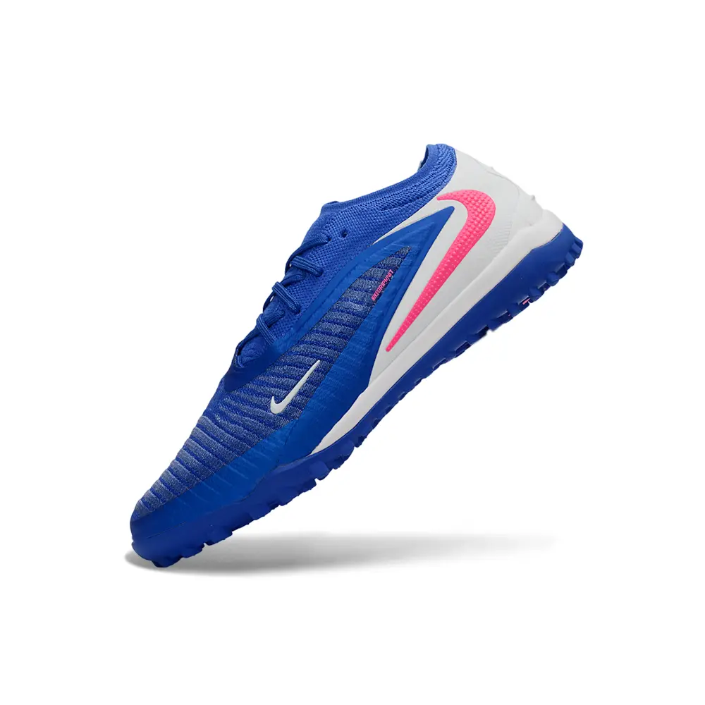 Chuteira Society Nike Phantom GX 6 Elite TF Azul, Branco e Rosa