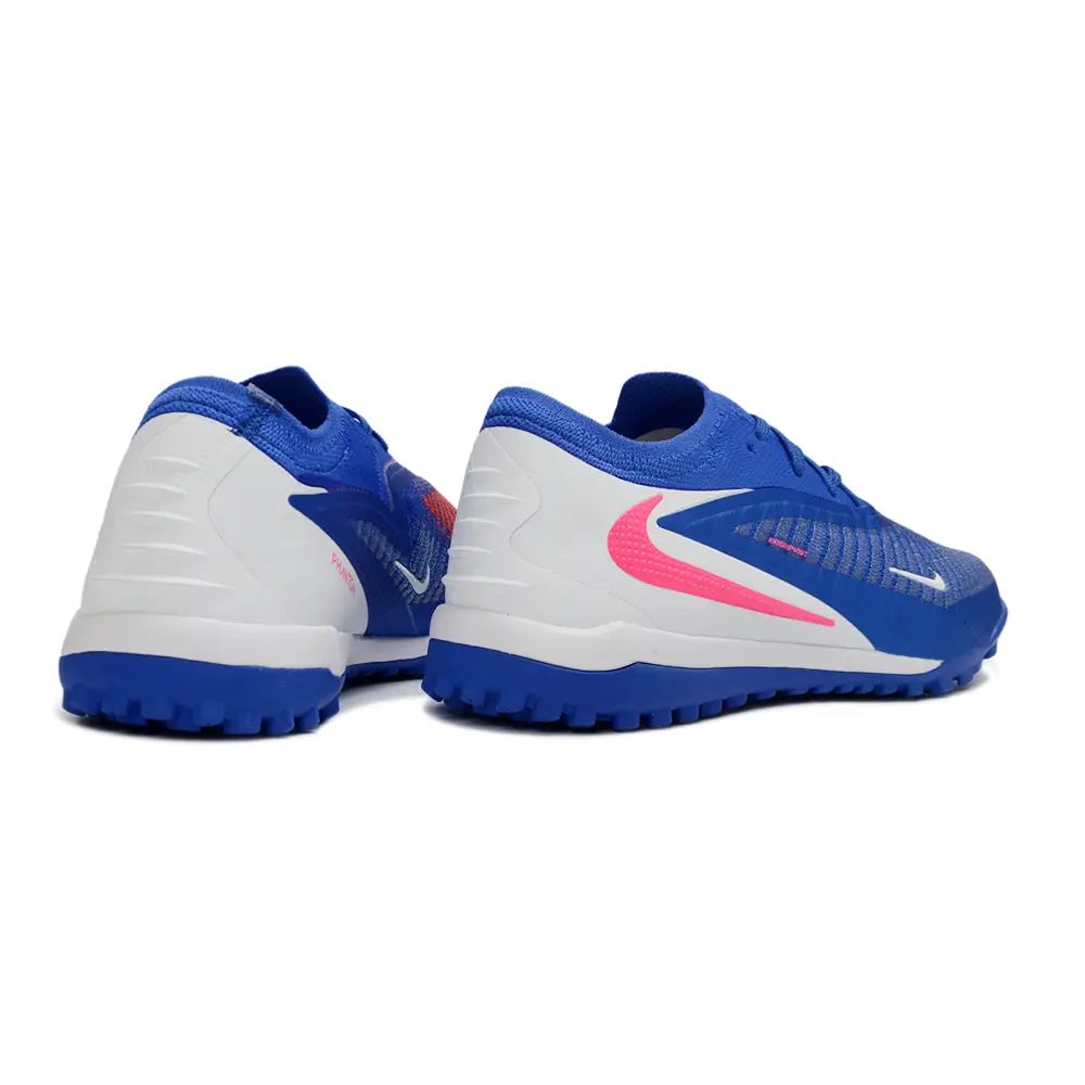 Chuteira Society Nike Phantom GX 6 Elite TF Azul, Branco e Rosa