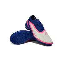 Chuteira Society Nike Phantom ReactX 6 Pro TF Branco, Azul e Rosa - imagem 4