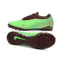 Chuteira Society Nike Phantom ReactX 6 Pro TF Marrom e Verde  - imagem 5