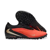 Chuteira Society Nike Phantom ReactX 6 Pro TF Preto, Laranja e Dourado - imagem 4