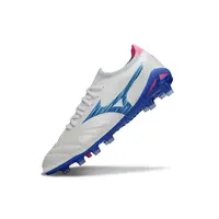 Chuteira Campo Mizuno Morelia Neo 4 Beta FG Branco, Azul e Rosa - imagem 4