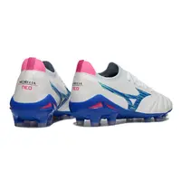 Chuteira Campo Mizuno Morelia Neo 4 Beta FG Branco, Azul e Rosa - imagem 5