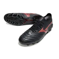Chuteira Campo Mizuno Morelia Neo 4 Beta FG Preto e Vermelho - imagem 4