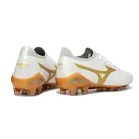 Chuteira Campo Mizuno Morelia Neo 4 Beta FG Branco e Dourado - imagem 3