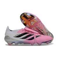 Chuteira Campo Adidas Predator Tongue 26 Elite FG Rosa, Branco e Preto - imagem 6