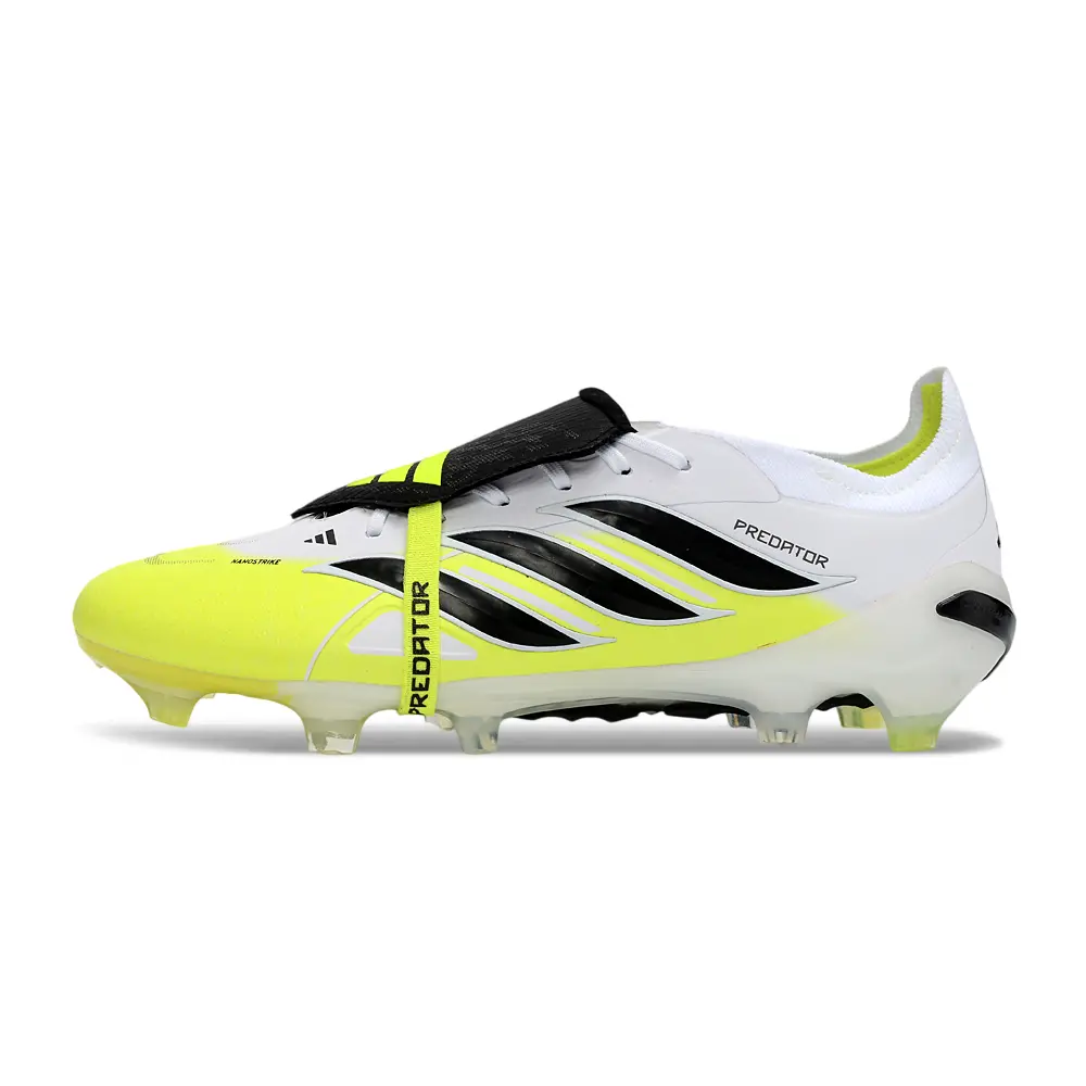Chuteira Campo Adidas Predator Tongue 26 Elite FG Branco, Verde e Preto