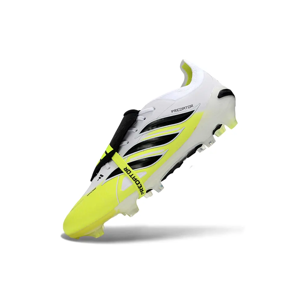 Chuteira Campo Adidas Predator Tongue 26 Elite FG Branco, Verde e Preto