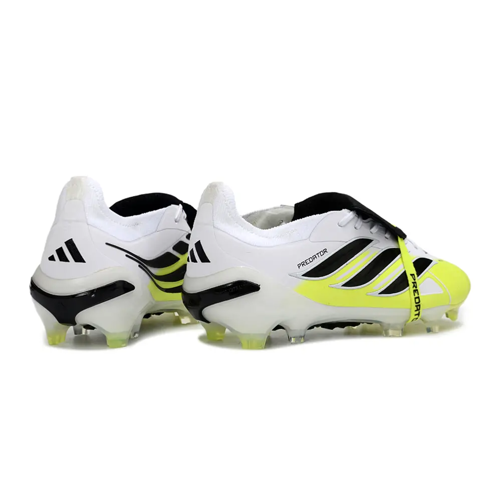 Chuteira Campo Adidas Predator Tongue 26 Elite FG Branco, Verde e Preto