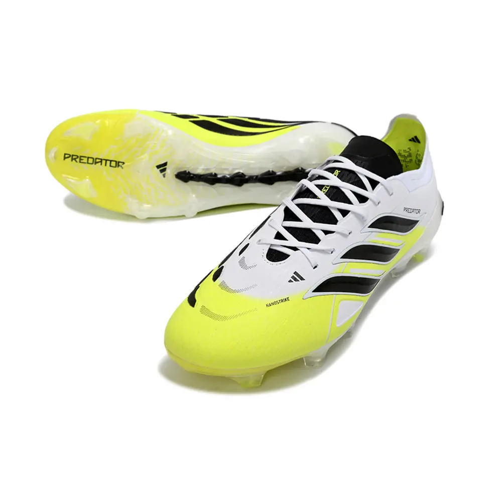 Chuteira Campo Adidas Predator 26 Elite FG Branco, Verde e Preto