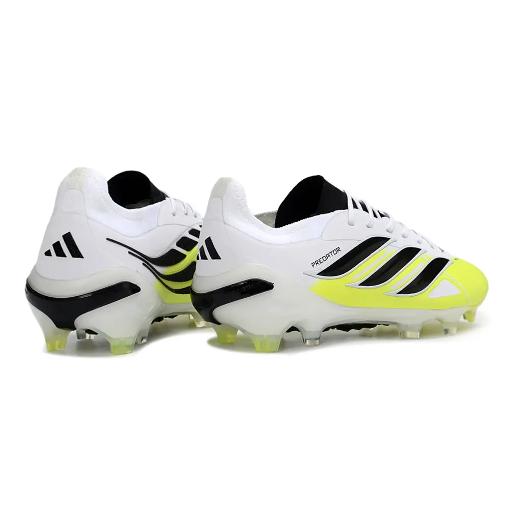 Chuteira Campo Adidas Predator 26 Elite FG Branco, Verde e Preto