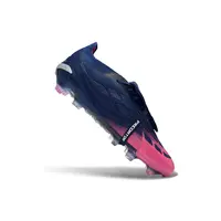 Chuteira Campo Adidas Predator Tongue 26 Elite FG Azul Marinho e Rosa - imagem 4
