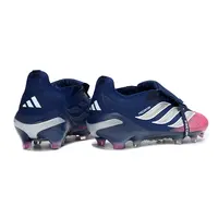 Chuteira Campo Adidas Predator Tongue 26 Elite FG Azul Marinho e Rosa - imagem 6