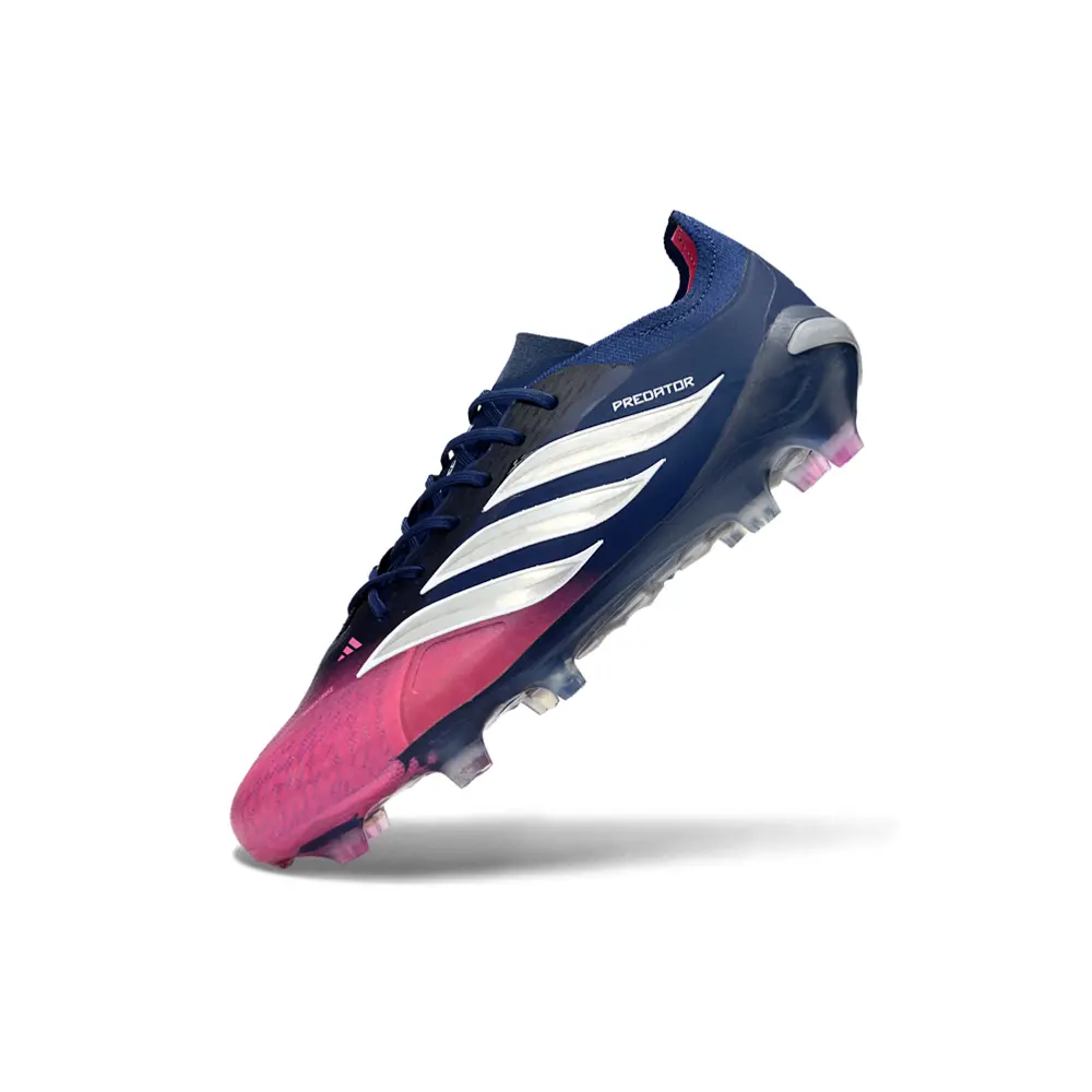 Chuteira Campo Adidas Predator 26 Elite FG Azul Marinho e Rosa