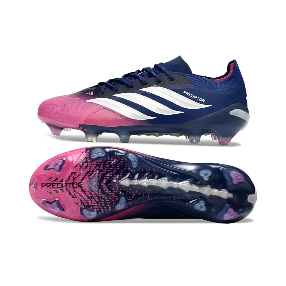 Chuteira Campo Adidas Predator 26 Elite FG Azul Marinho e Rosa