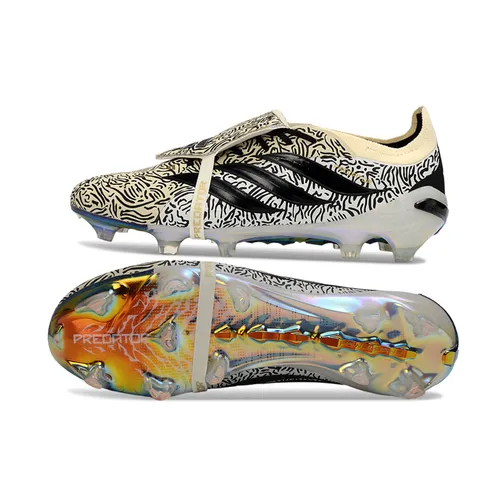 Chuteira Campo Adidas Predator Tongue 26 Elite FG Amarelo, Branco e Preto