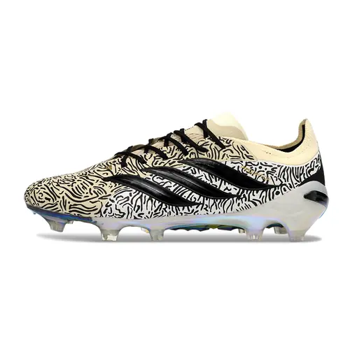 Chuteira Campo Adidas Predator 26 Elite FG Amarelo, Branco e Preto