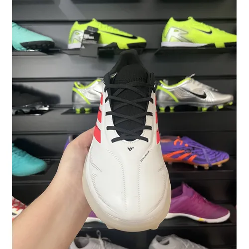Chuteira Society Adidas Copa Pure.1 TF Branca, Preta e Laranja - Pronta Entrega
