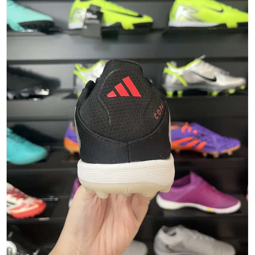 Chuteira Society Adidas Copa Pure.1 TF Branca, Preta e Laranja - Pronta Entrega