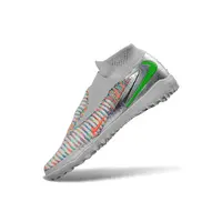 Chuteira Society Nike Phantom GX 6 DF Elite TF Prata, Verde e Laranja - imagem 6