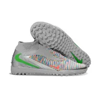 Chuteira Society Nike Phantom GX 6 DF Elite TF Prata, Verde e Laranja - imagem 3