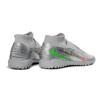 Chuteira Society Nike Phantom GX 6 DF Elite TF Prata, Verde e Laranja - imagem 4