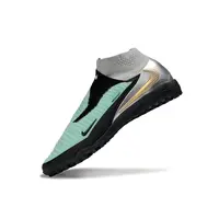 Chuteira Society Nike Phantom GX 6 DF Elite TF Preto, Verde e Laranja - imagem 6