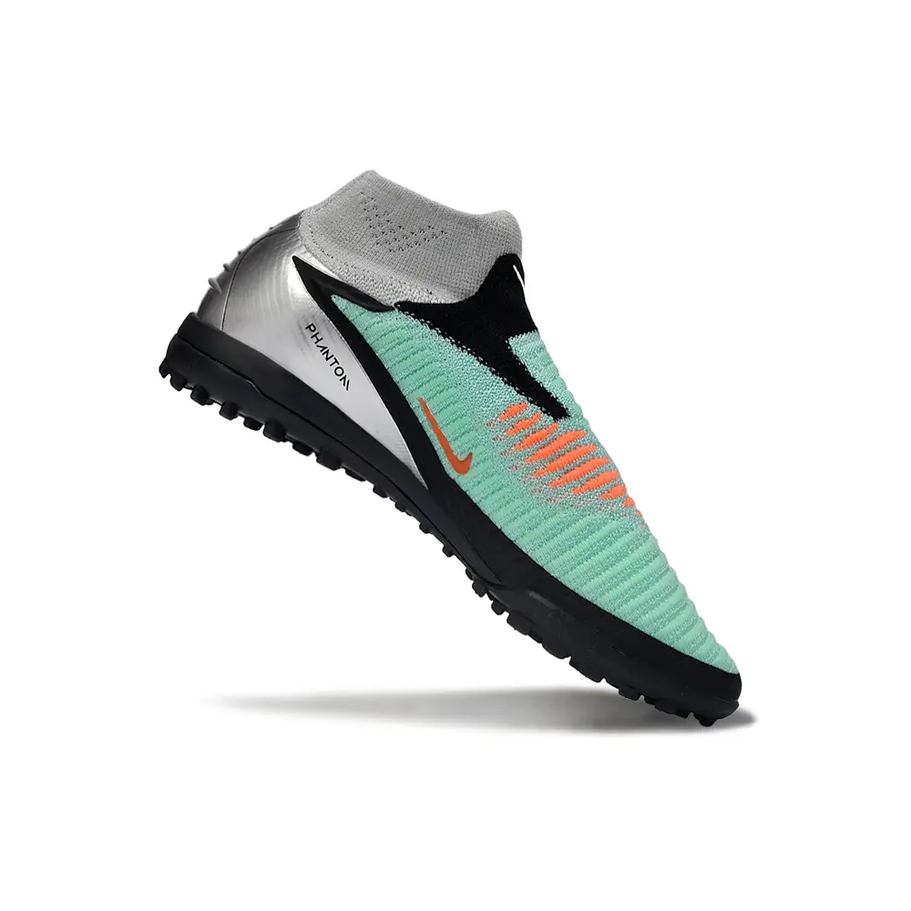 Chuteira Society Nike Phantom GX 6 DF Elite TF Preto, Verde e Laranja