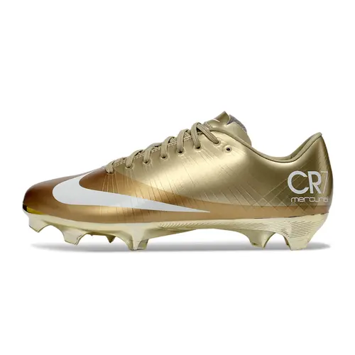 Chuteira Campo Nike Mercurial Superfly 1 Elite FG Dourado e Branco