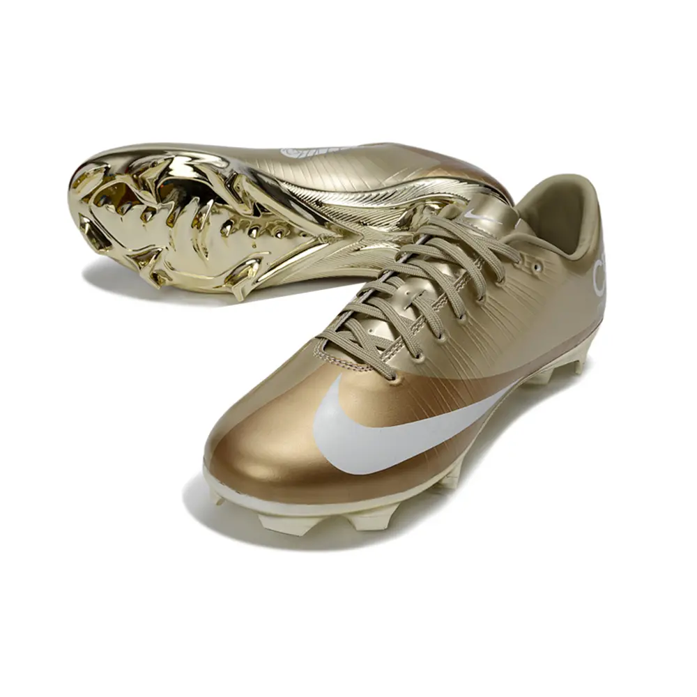 Chuteira Campo Nike Mercurial Superfly 1 Elite FG Dourado e Branco