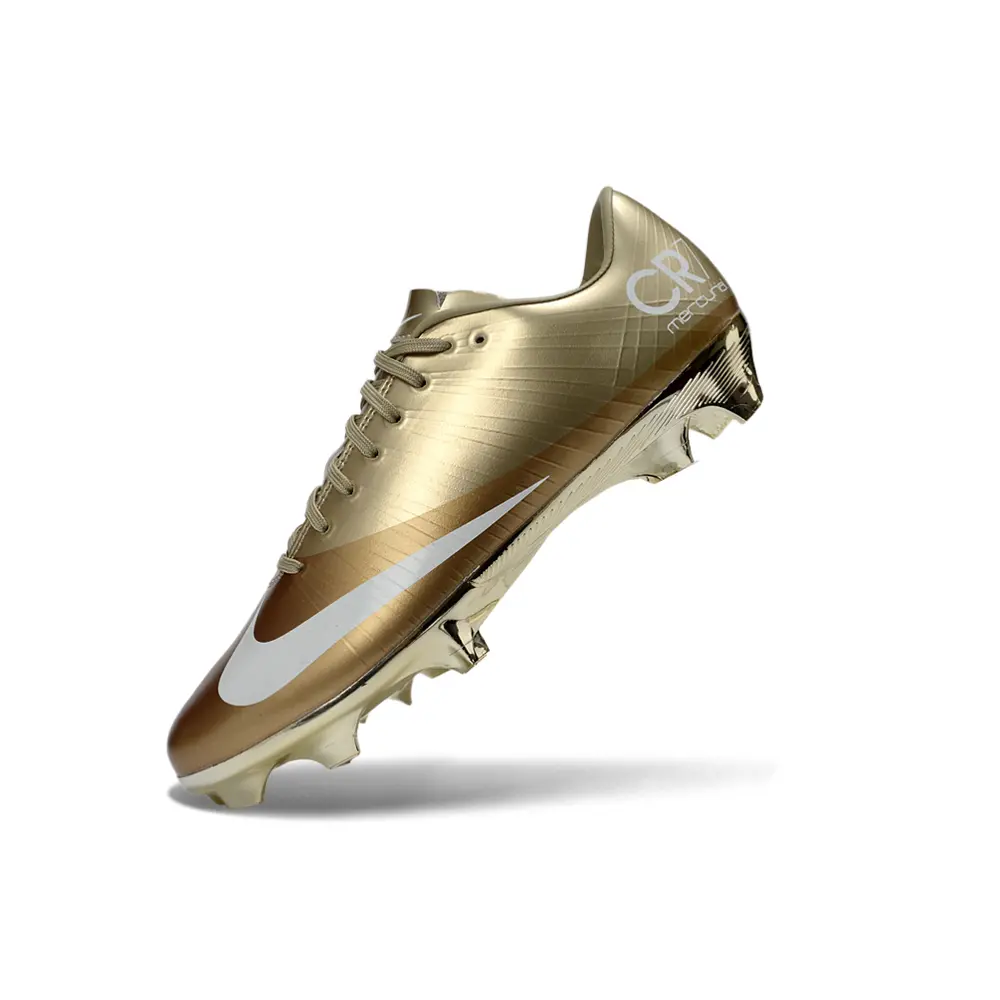 Chuteira Campo Nike Mercurial Superfly 1 Elite FG Dourado e Branco