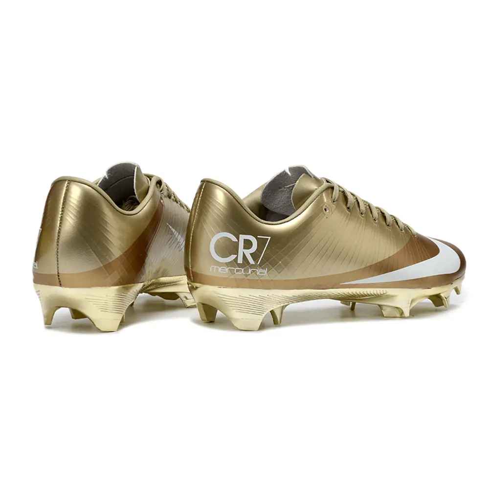 Chuteira Campo Nike Mercurial Superfly 1 Elite FG Dourado e Branco