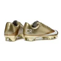 Chuteira Campo Nike Mercurial Superfly 1 Elite FG Dourado e Branco - imagem 3