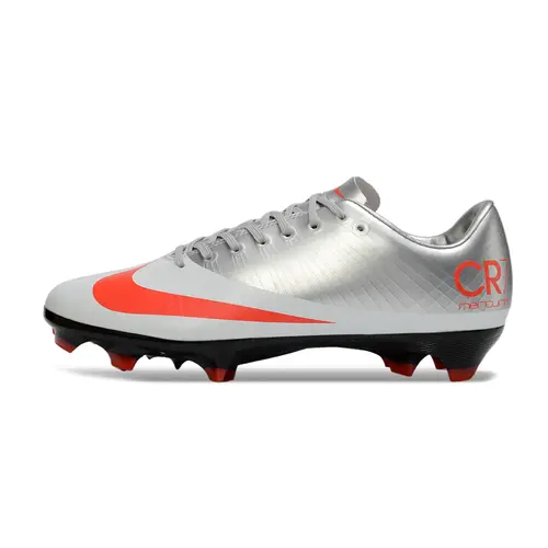 Chuteira Campo Nike Mercurial Superfly 1 Elite FG Prata e Laranja