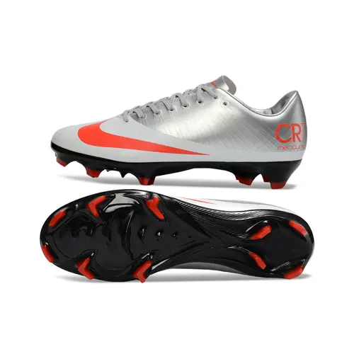 Chuteira Campo Nike Mercurial Superfly 1 Elite FG Prata e Laranja