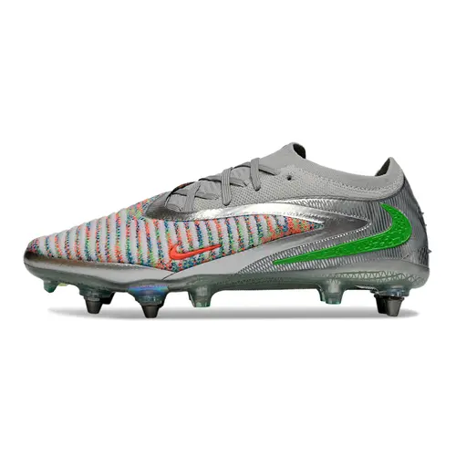 Chuteira Campo Nike Phantom GX 6 Elite Trava Mista Prata