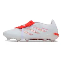 Chuteira Campo Adidas Predator Tongue 26 Elite FG Branco e Vermelho - imagem 1
