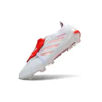 Chuteira Campo Adidas Predator Tongue 26 Elite FG Branco e Vermelho - imagem 6