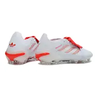 Chuteira Campo Adidas Predator Tongue 26 Elite FG Branco e Vermelho - imagem 5