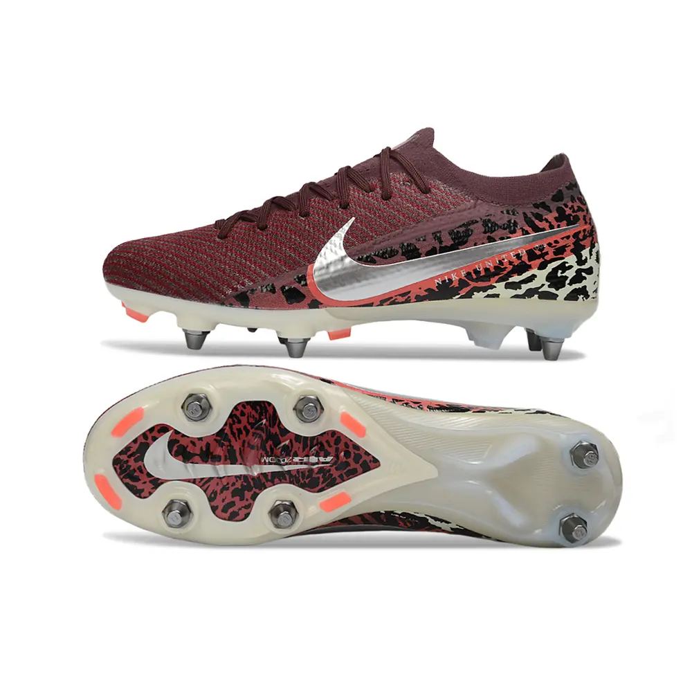 Chuteira Campo Nike Air Zoom Mercurial Vapor 16 Elite Trava Mista Bordô - United Pack