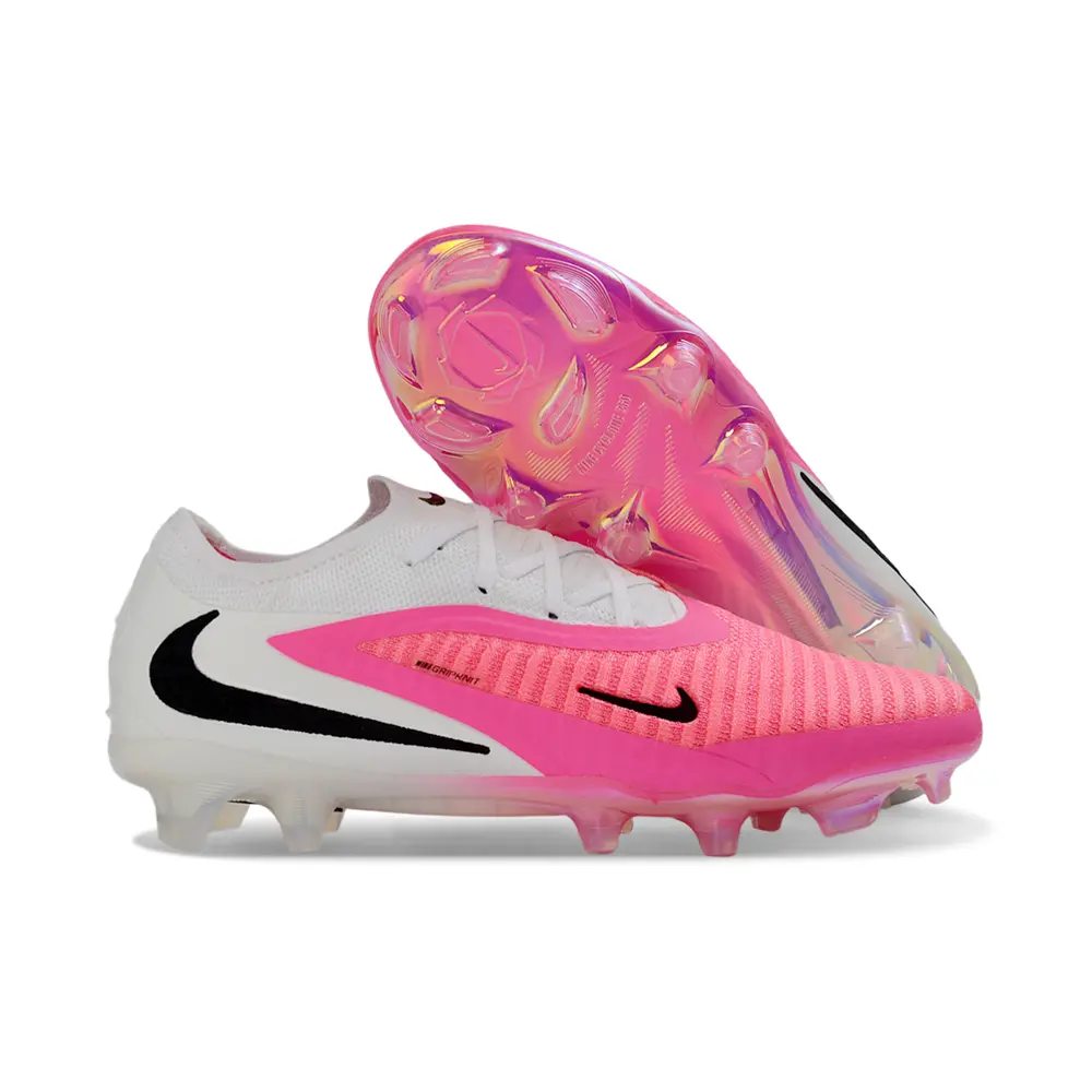 Chuteira Campo Nike Phantom GX 6 Elite FG Branco e Rosa
