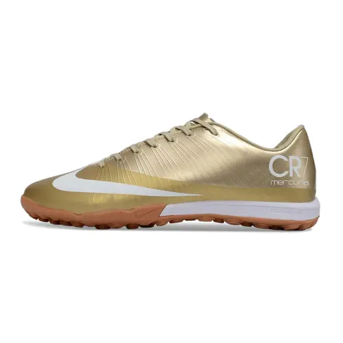 Chuteira Society Nike Superfly 1 Elite TF Dourado e Branco