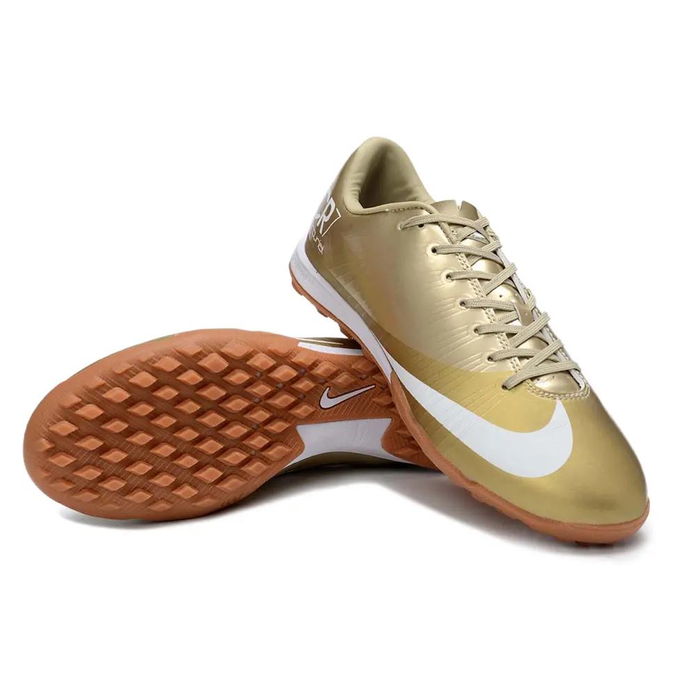 Chuteira Society Nike Superfly 1 Elite TF Dourado e Branco