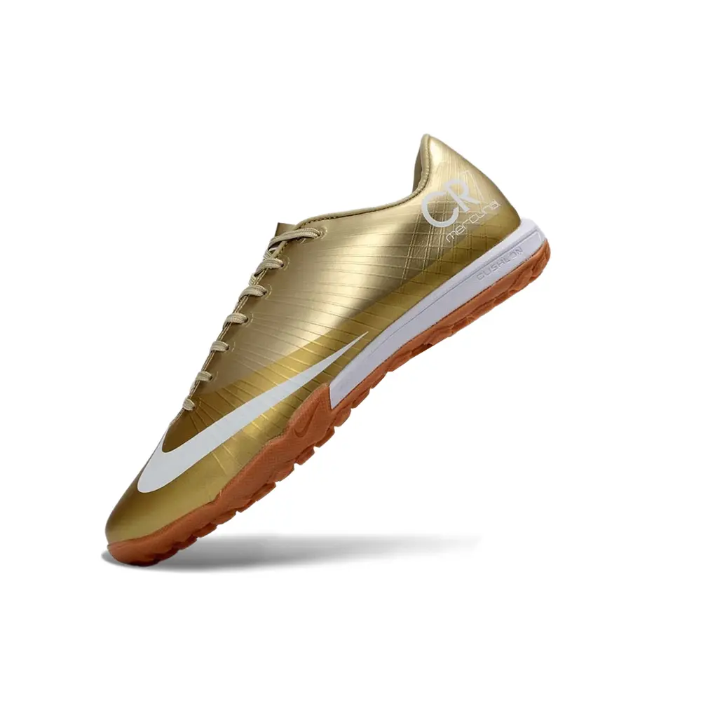 Chuteira Society Nike Superfly 1 Elite TF Dourado e Branco