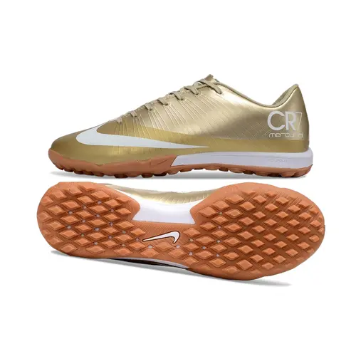 Chuteira Society Nike Superfly 1 Elite TF Dourado e Branco