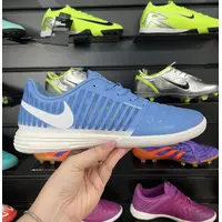 Chuteira Futsal Nike Lunar Gato II IC Azul e Branca - Pronta Entrega - imagem 1
