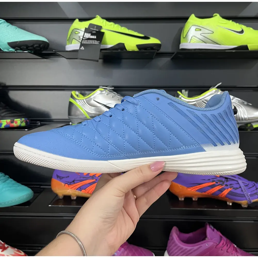 Chuteira Futsal Nike Lunar Gato II IC Azul e Branca - Pronta Entrega