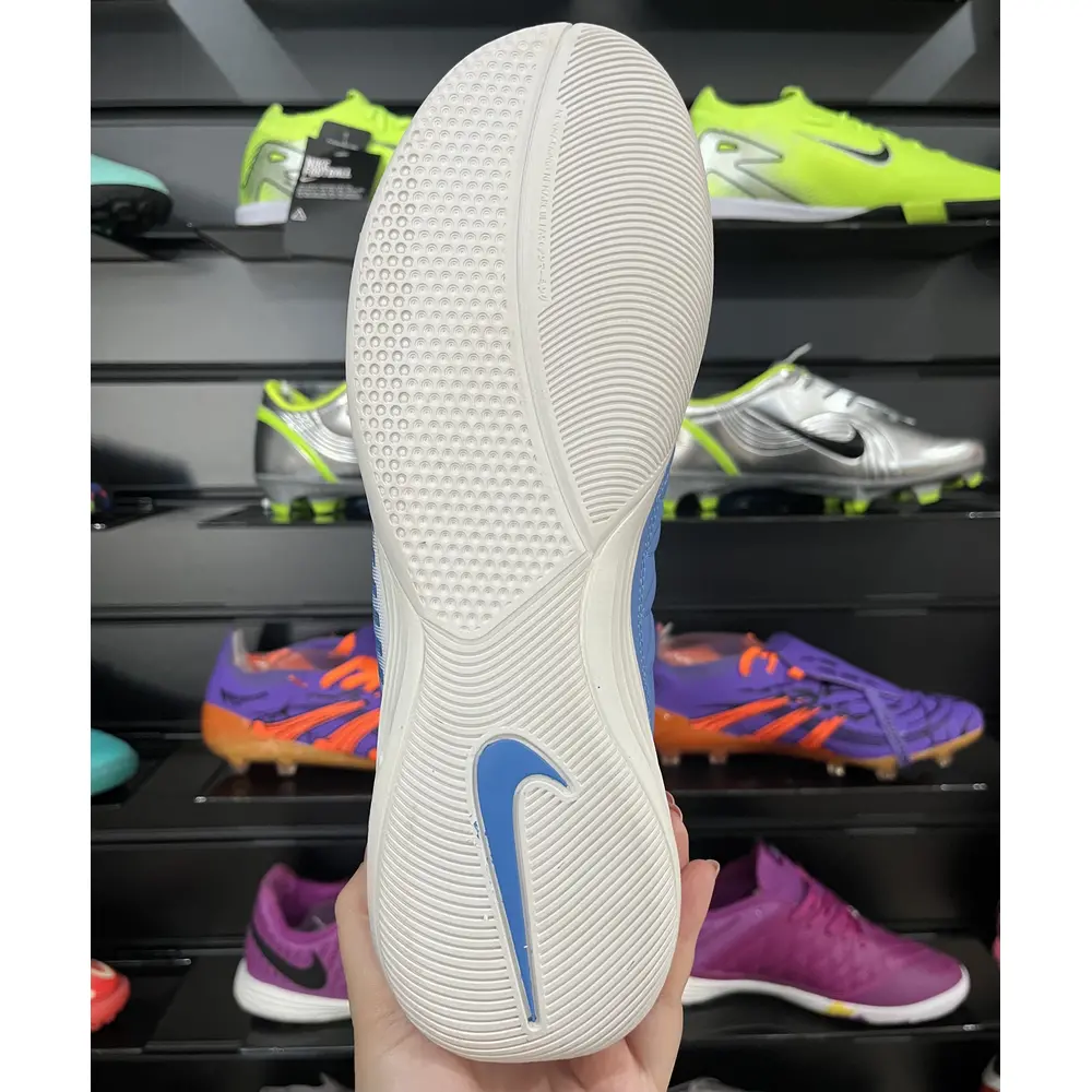 Chuteira Futsal Nike Lunar Gato II IC Azul e Branca - Pronta Entrega
